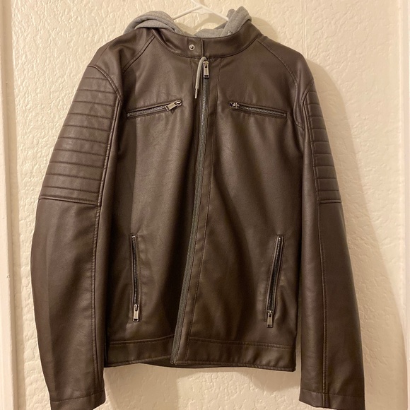 Men’s leather Guess jacket size medium - Picture 1 of 5